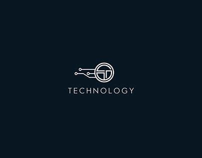 the logo for technology is shown on a dark background