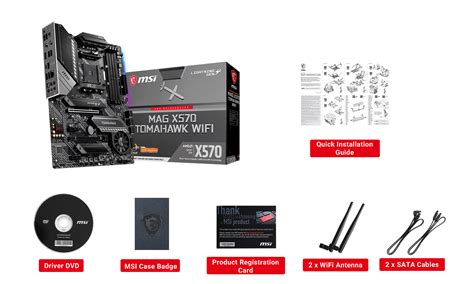 MSI MAG X570 Tomahawk Wifi (AM4, AMD Premium X570, DDR4, USB3.2, SATA3 ...