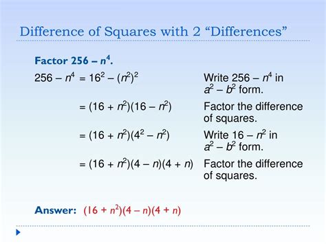 PPT - Difference of Squares PowerPoint Presentation, free download - ID ...