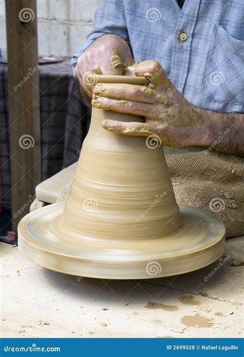 Shaping clay stock photo. Image of revolving, earthenware - 2699528