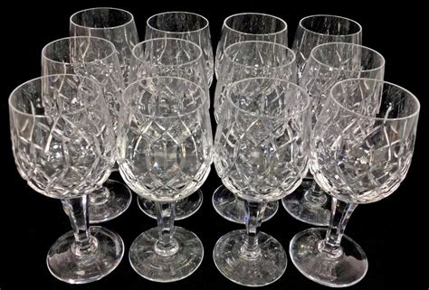 Lot - (12) Royal Doulton White Wine Crystal Stemware