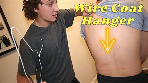 Wire Coat Hanger Pain Test - YouTube