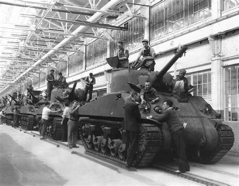 M4 Sherman Tanks on Production Line at Ford Plant 1942 | World War Photos