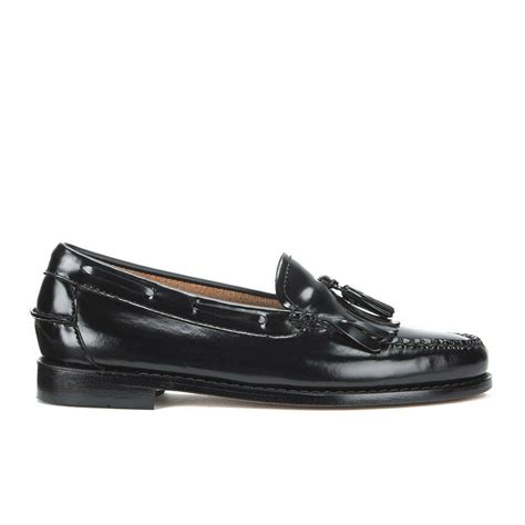 Bass Weejuns Women's Kiltie Leather Moc Tassle Loafers - Black | FREE ...