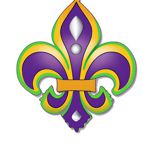 Mardi Gras Colored Fleur De Lis Clipart · Creative Fabrica