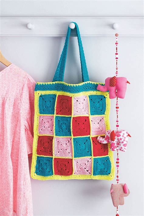 Granny Square Bag Crochet Pattern | The Knitting Network