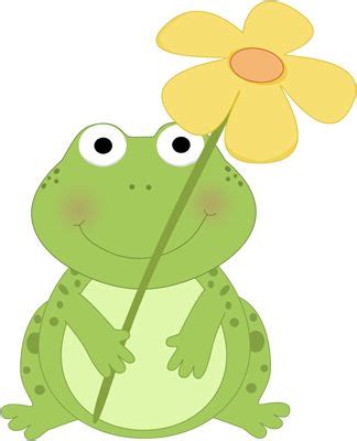 cute spring flowers clip art | Frog art, Clip art, Cute frogs