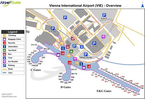 Vienna airport terminal mappa - Wien aeroporto mappa (Austria)