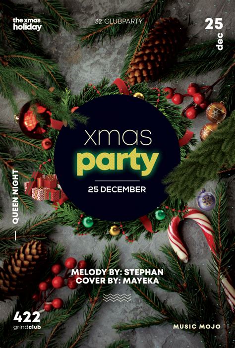 2023 Christmas Party Flyer Template (PSD) - PixelsDesign