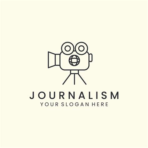 journalism with line art style logo vector icon design. camera template illustration 10998859 ...