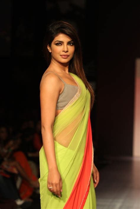 Priyanka Chopra in Saree at Lakme Fashion Week | Stylish Designer Sarees,Lehengas