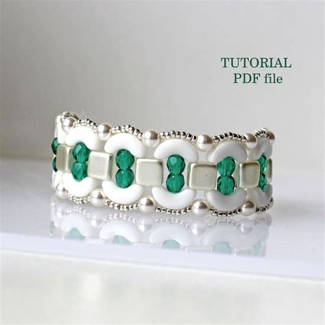 Bead Weaving Tutorial Bracelet Beaded Bracelet Pattern Two - Etsy