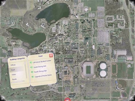 Notre Dame Campus Map - Blank Map