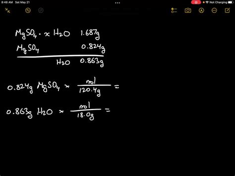 SOLVED: what happens when MgSO4 ,7H2O is heated ? Write the appropriate equation