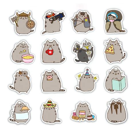 Pusheen Stickers- 10 Pcs – Milx Designs