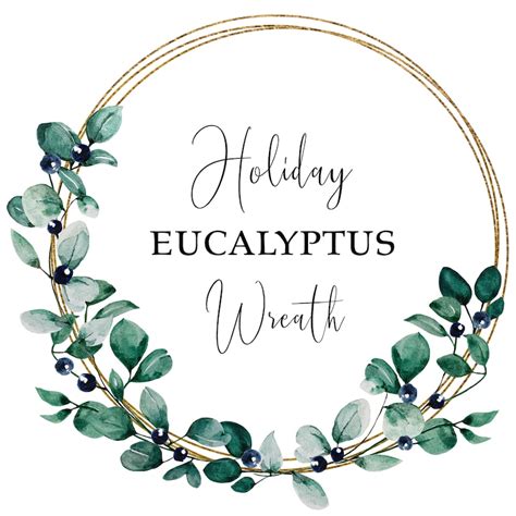 Christmas Watercolor Wreath Eucalyptus Holiday Wreath | Etsy