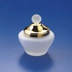 Windisch 881241 By Nameek's Addition Plain Round Clear Glass Cotton Swab Jar - TheBathOutlet