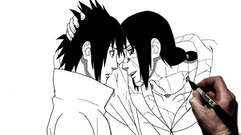 Itachi And Sasuke Line Art