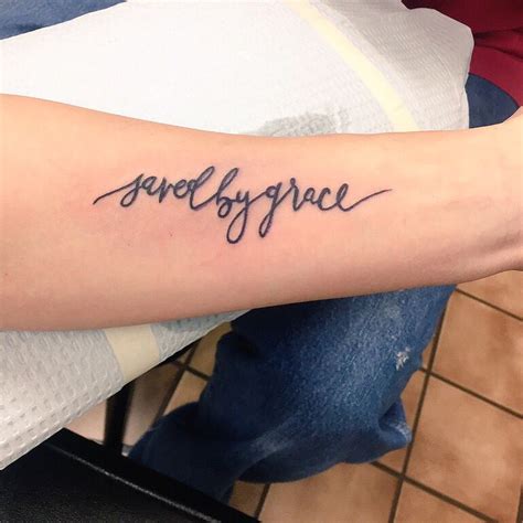 Saved by Grace | Grace tattoos, Foot tattoos, Tattoos