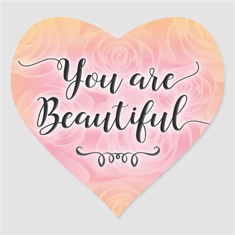 You Are Beautiful Sticker | Zazzle | Beautiful stickers, You are ...