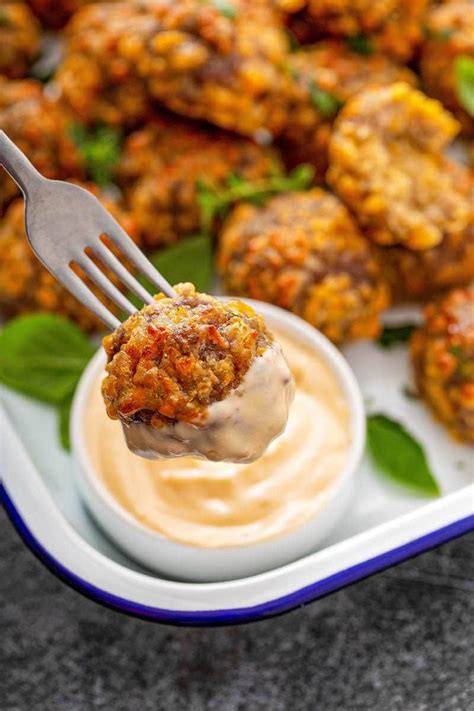 Bisquick Sausage Balls Recipe with Dipping Sauce