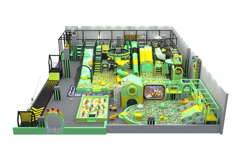 Green Themed Indoor Playground with Trampoline - Buy Green Themed Indoor Playground with mini ...