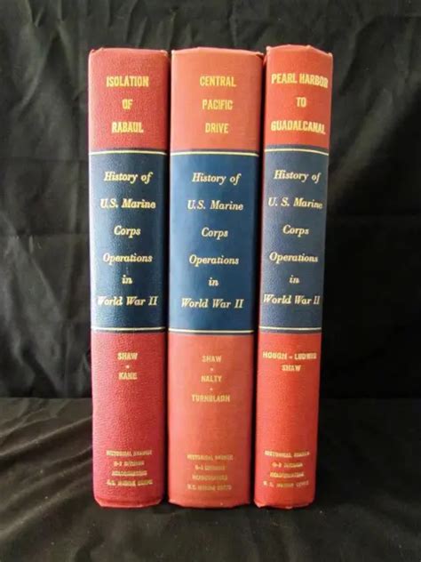 HISTORY OF US Marine Corps Operations in World War II HC Vol 1, 2, & 3 Shaw 1958 $99.95 - PicClick