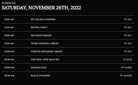 Toonami Faithful – Here is What’s on the Schedule for Saturday ...