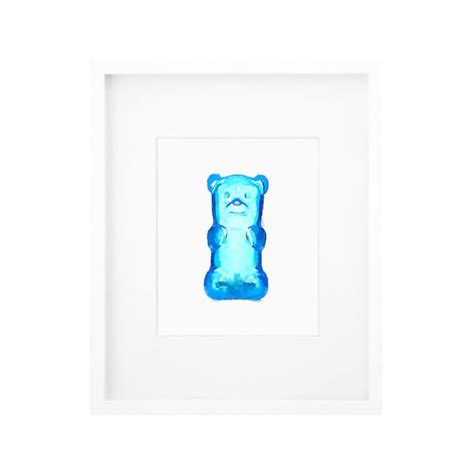 Blue Bear Art Blue Nursery Art Bear Artwork Bear Print - Etsy