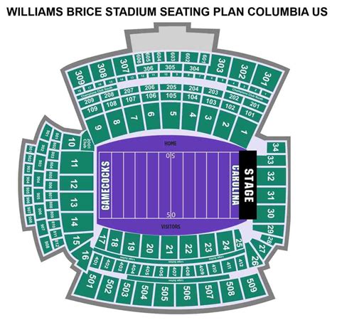 Williams Brice Stadium Seating Chart, Parking Map, Ticket Price, Ticket ...