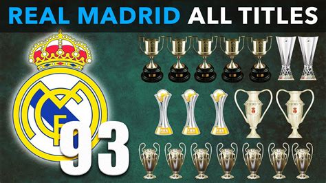 REAL MADRID All Trophies Comparison (1905-2021) - YouTube