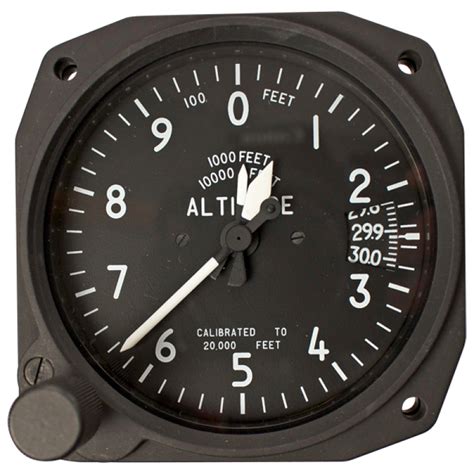 3-1/8" Three-Pointer Sensitive Altimeter, Imported - Altimeters - Instruments - Avionics ...