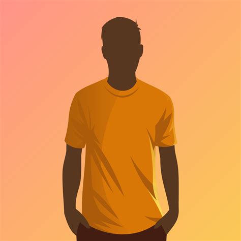 Orange T Shirt Model Vector 230198 Vector Art at Vecteezy