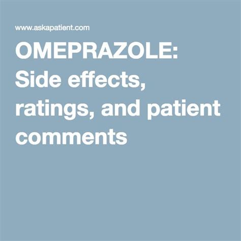 Omeprazole Side Effects