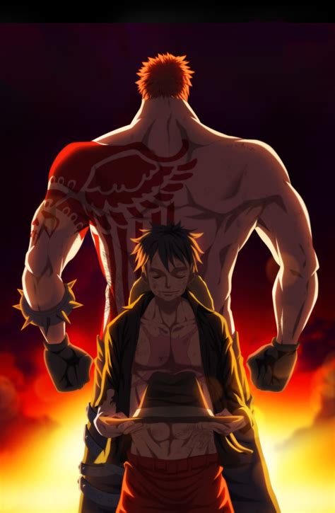 One Piece Monkey D. Luffy and Charlotte Katakuri illustration, One ...