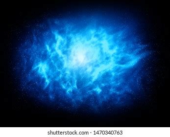 Starry Bright Galaxy Nebula Blue Stock Illustration 1470340763 ...