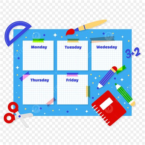 Class Timetable Clipart