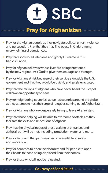 Prayer guide on Afghanistan crisis made available for Southern Baptists ...