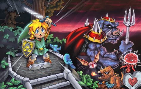 Throwback art features The Legend of Zelda: A Link to the Past!