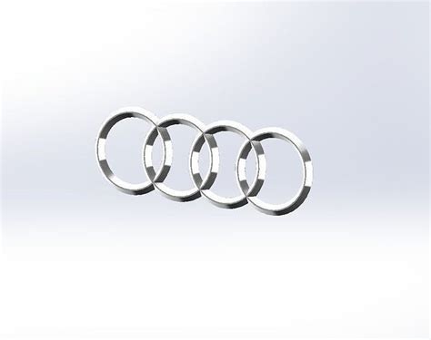 Audi logo 3D model 3D printable | CGTrader