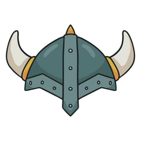 Viking Helmet Semi Flat PNG & SVG Design For T-Shirts