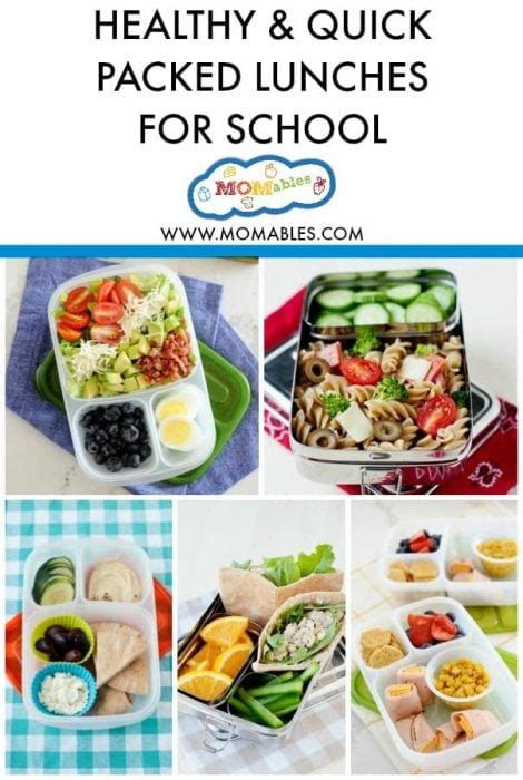 5 Minute Quick Lunch Ideas for School - MOMables® - Good Food. Plan on it!