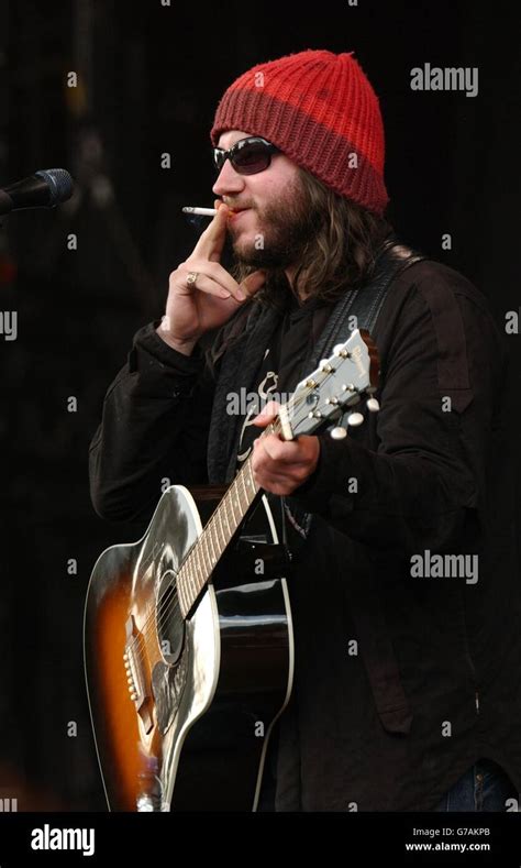 The V Festival 2004. Badly Drawn Boy perform live on the V Stage at V Festival 2004, in ...