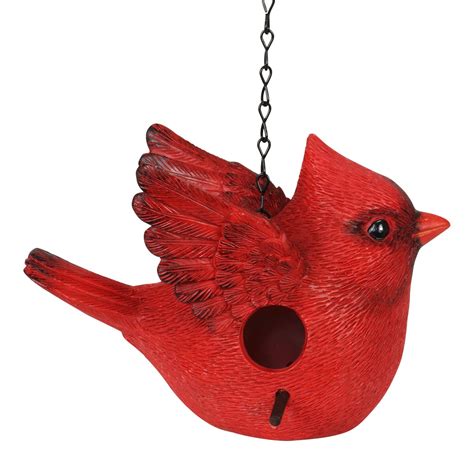 Red Cardinal Hand Painted Bird House, 9 by 6 Inches in 2021 | Bird houses, Bird house, Bird supply