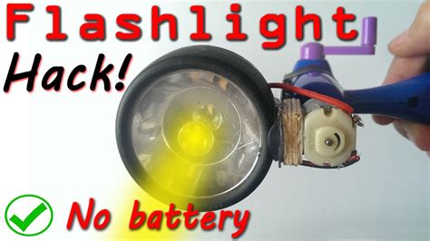 Use flashlight without battery DIY Hack - YouTube