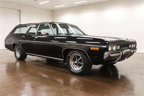 1971 Plymouth Satellite Wagon 44142 Miles Black Station Wagon 318ci V8 ...