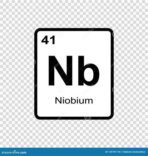 Chemical element Niobium stock illustration. Illustration of laboratory ...