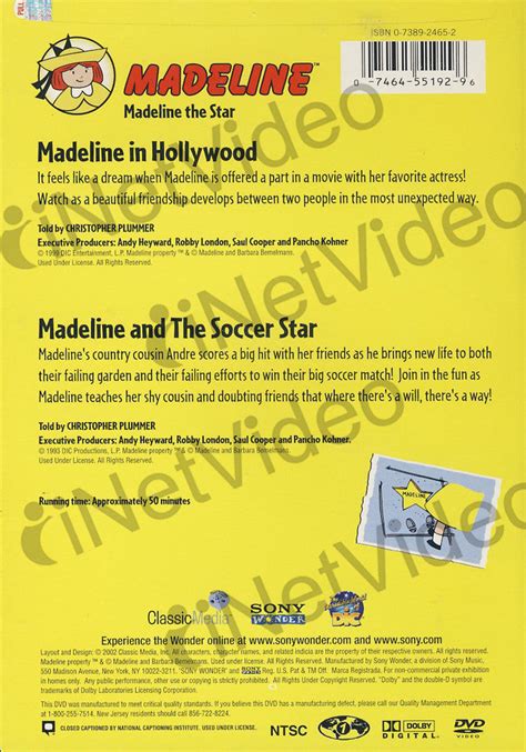 Madeline - Madeline The Star-Madeline In Hollywood / Madeline and The Soccer Star on DVD Movie