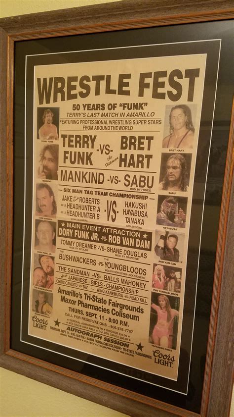 Terry Funk Retirement Show - Wrestlefest Poster : r/wrestlingmemorabilia