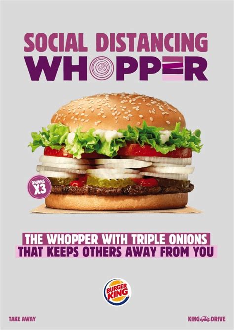 Burger King: The Social Distancing Whopper | Burger, Burger king, Whoppers